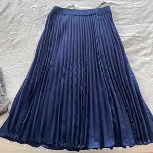 Kate Kasin Women's High Waist Pleated A-Line Swing Skirt